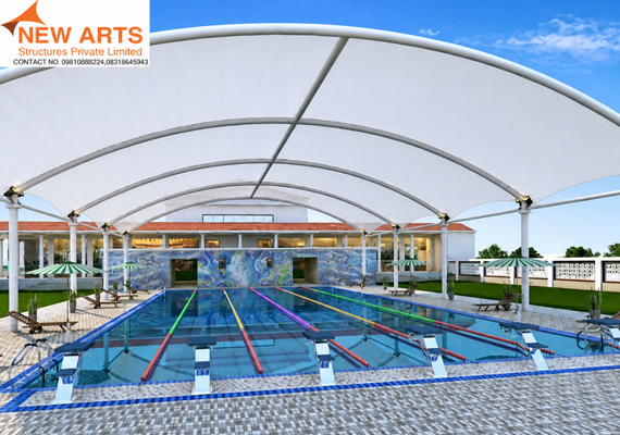 Tensile Swimming Pool Cover Structure Design